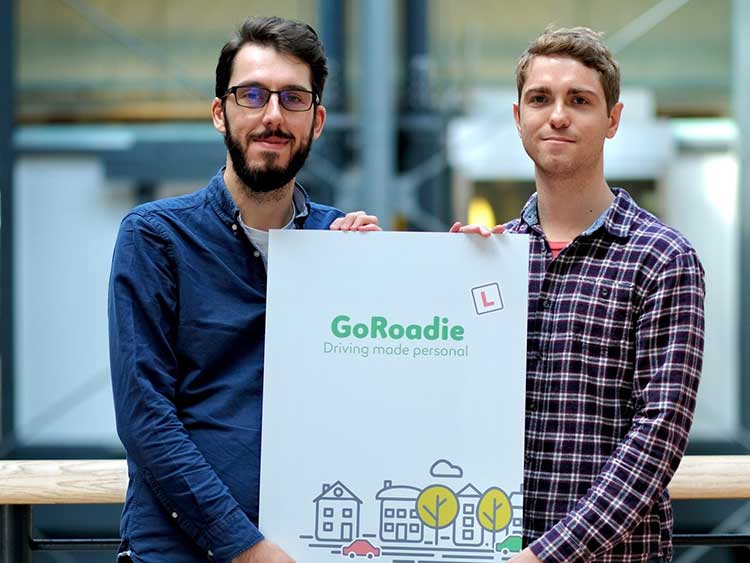 The GoRoadie team during startup